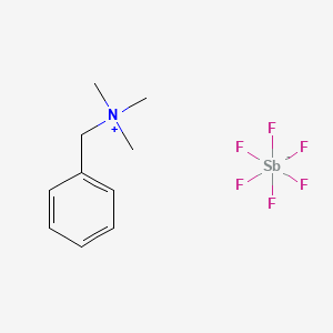 molecular formula C10H16F6NSb B13769983 N,N,N-Trimethyl(phenyl)methanaminium hexafluoroantimonate(1-) CAS No. 65604-76-4