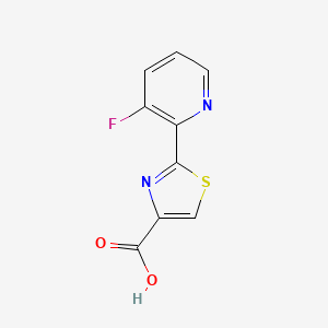 molecular formula C9H5FN2O2S B1377000 2-(3-Fluoropyridin-2-yl)-1,3-thiazole-4-carboxylic acid CAS No. 1427380-08-2