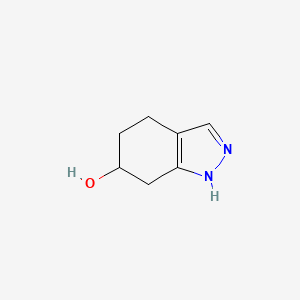 molecular formula C7H10N2O B1377001 4,5,6,7-tetrahydro-1H-indazol-6-ol CAS No. 1384428-92-5