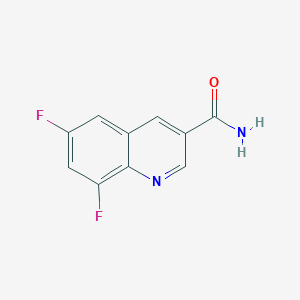 molecular formula C10H6F2N2O B13770040 6,8-Difluoroquinoline-3-carboxamide 