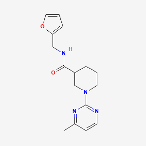 molecular formula C16H20N4O2 B13770060 N-(furan-2-ylmethyl)-1-(4-methylpyrimidin-2-yl)piperidine-3-carboxamide 