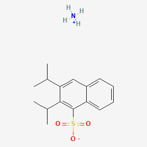 molecular formula C16H20O3S.H3N<br>C16H23NO3S B13770068 Ammonium diisopropylnaphthalenesulphonate CAS No. 68425-60-5
