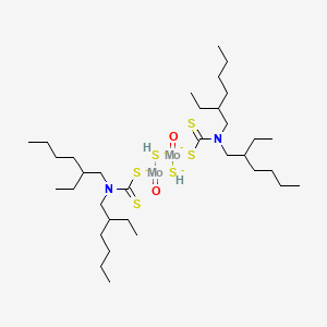 molecular formula C34H70Mo2N2O2S6-4 B13770069 Molybdenum, bis[bis(2-ethylhexyl)carbamodithioato-kappaS,kappaS']dioxodi-mu-thioxodi- CAS No. 90901-24-9
