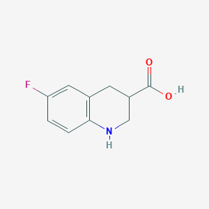 molecular formula C10H10FNO2 B1377008 6-Fluoro-1,2,3,4-tetrahydroquinoline-3-carboxylic acid CAS No. 1369362-36-6