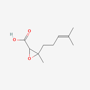 molecular formula C10H16O3 B13770088 3-Methyl-3-(4-methylpent-3-enyl)oxirane-2-carboxylic acid CAS No. 65416-36-6