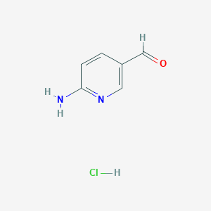 molecular formula C6H7ClN2O B1377012 6-Aminonicotinaldehyde hydrochloride CAS No. 1588441-31-9