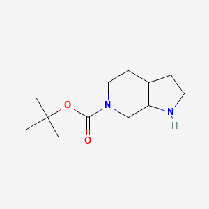 molecular formula C12H22N2O2 B1377014 tert-Butyl hexahydro-1H-pyrrolo[2,3-c]pyridine-6(2H)-carboxylate CAS No. 1196147-27-9