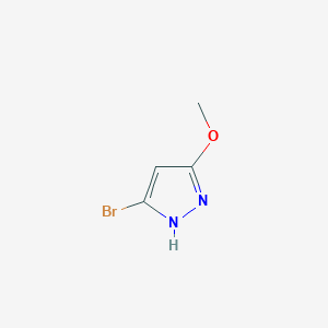 molecular formula C4H5BrN2O B1377016 5-bromo-3-methoxy-1H-pyrazole CAS No. 1015779-81-3
