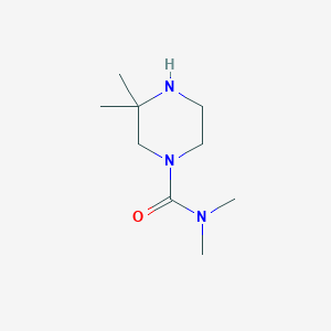 molecular formula C9H19N3O B1377018 N,N,3,3-tetramethylpiperazine-1-carboxamide CAS No. 1267462-10-1