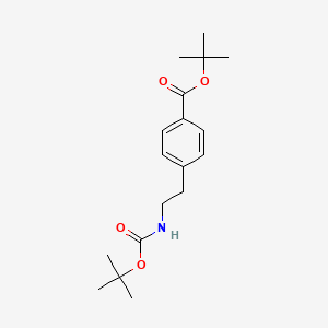 molecular formula C18H27NO4 B1377023 Tert-butyl 4-(2-(boc-amino)ethyl)benzoate CAS No. 1334499-61-4