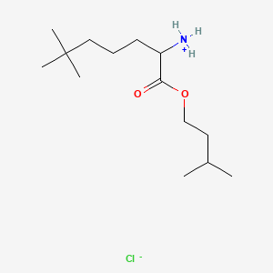 molecular formula C14H30ClNO2 B13770235 DL-2-Amino-6,6-dimethylheptanoic acid isopentyl ester hydrochloride CAS No. 58568-07-3