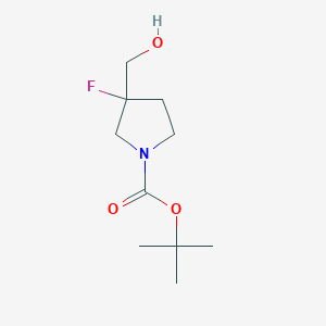 molecular formula C10H18FNO3 B1377024 Tert-butyl 3-fluoro-3-(hydroxymethyl)pyrrolidine-1-carboxylate CAS No. 1262410-84-3