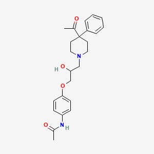 molecular formula C24H30N2O4 B13770251 N-(4-(3-(4-Acetyl-4-phenyl-1-piperidinyl)-2-hydroxypropoxy)phenyl)acetamide CAS No. 64511-76-8