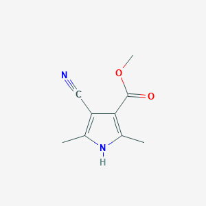 molecular formula C9H10N2O2 B13770261 Methyl 4-cyano-2,5-dimethyl-1H-pyrrole-3-carboxylate CAS No. 69891-47-0