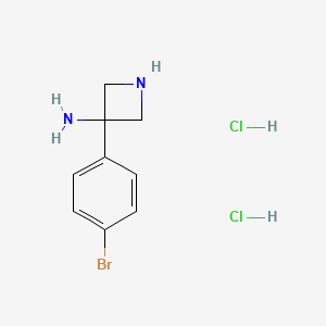 molecular formula C9H13BrCl2N2 B1377031 3-(4-Bromophenyl)azetidin-3-amine dihydrochloride CAS No. 1384264-75-8