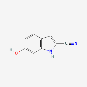 molecular formula C9H6N2O B1377036 6-Hydroxy-1H-indole-2-carbonitrile CAS No. 1092350-96-3