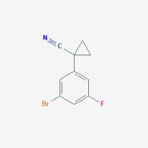 molecular formula C10H7BrFN B1377037 1-(3-Bromo-5-fluorophenyl)cyclopropane-1-carbonitrile CAS No. 1314709-94-8