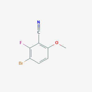 molecular formula C8H5BrFNO B1377039 3-Bromo-2-fluoro-6-methoxybenzonitrile CAS No. 1428478-66-3