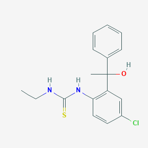 molecular formula C17H19ClN2OS B137704 N-[4-Chloro-2-(1-hydroxy-1-phenylethyl)phenyl]-N'-ethylthiourea CAS No. 21740-97-6