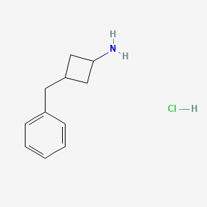 molecular formula C11H16ClN B1377044 3-BENZYLCYCLOBUTANAMINE HCL CAS No. 1464091-61-9