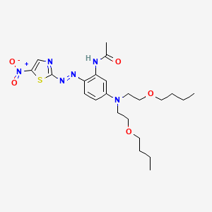 molecular formula C23H34N6O5S B13770447 Acetamide, N-[5-[bis(2-butoxyethyl)amino]-2-[(5-nitro-2-thiazolyl)azo]phenyl]- CAS No. 72010-87-8