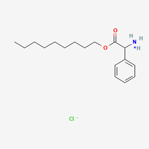molecular formula C17H28ClNO2 B13770448 Glycine, 2-phenyl-, nonyl ester, hydrochloride, D,L- CAS No. 69357-14-8