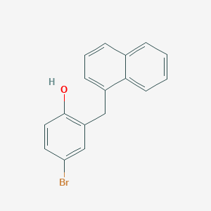 molecular formula C17H13BrO B1377052 4-Bromo-2-(naphthalen-1-ylmethyl)phenol CAS No. 746645-71-6