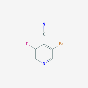 molecular formula C6H2BrFN2 B1377053 3-Bromo-5-fluoroisonicotinonitrile CAS No. 1353636-66-4
