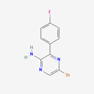 5-Bromo-3-(4-fluorophenyl)pyrazin-2-amine
