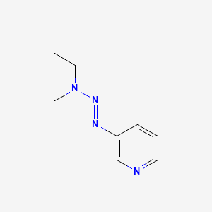 molecular formula C8H12N4 B13770608 Pyridine, 3-(3-ethyl-3-methyl-1-triazenyl)- CAS No. 50355-77-6