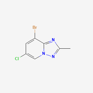 molecular formula C7H5BrClN3 B1377061 8-Bromo-6-chloro-2-methyl-[1,2,4]triazolo[1,5-a]pyridine CAS No. 1159813-15-6