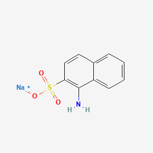 molecular formula C10H8NNaO3S B13770682 Sodium 1-aminonaphthalene-2-sulphonate CAS No. 61240-37-7