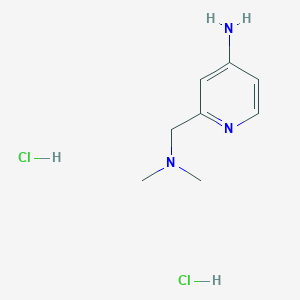 molecular formula C8H15Cl2N3 B1377071 2-[(Dimethylamino)methyl]pyridin-4-amine dihydrochloride CAS No. 1423032-46-5