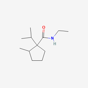 molecular formula C12H23NO B13770779 N-Ethyl-2-methyl-1-(1-methylethyl)cyclopentanecarboxamide CAS No. 56471-14-8