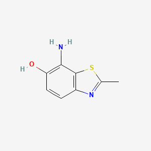 molecular formula C8H8N2OS B13770800 7-Amino-2-methyl-1,3-benzothiazol-6-ol CAS No. 89976-72-7