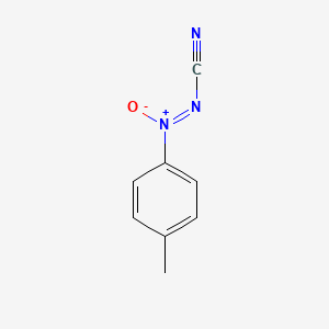 molecular formula C8H7N3O B13770846 p-Tolylazoxycyanide CAS No. 54797-21-6