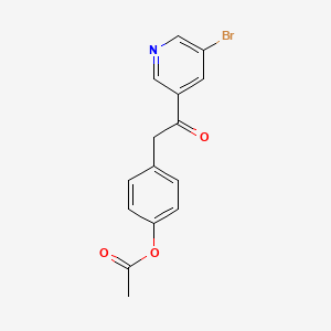 molecular formula C15H12BrNO3 B13770908 4-Acetoxybenzyl 5-bromo-3-pyridyl ketone 