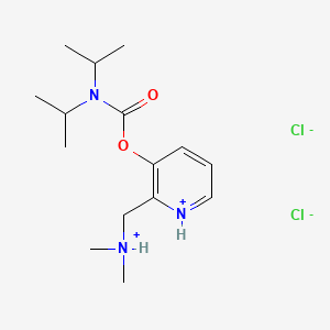 molecular formula C15H27Cl2N3O2 B13770931 Diisopropylcarbamic acid (2-((dimethylamino)methyl)-3-pyridyl) ester dihydrochloride CAS No. 67049-78-9