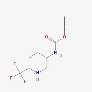 molecular formula C11H19F3N2O2 B1377095 tert-butyl N-[6-(trifluoromethyl)piperidin-3-yl]carbamate CAS No. 1432681-75-8