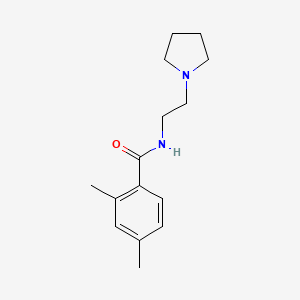 molecular formula C15H22N2O B13770971 Benzamide, 2,6-dimethyl-N-(2-(pyrrolidinyl)ethyl)- CAS No. 73664-79-6