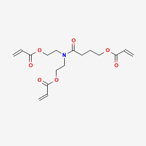 molecular formula C17H23NO7 B13770976 N,N-Bis(2-acryloxyethyl)-4-acryloxybutyramide CAS No. 66028-34-0