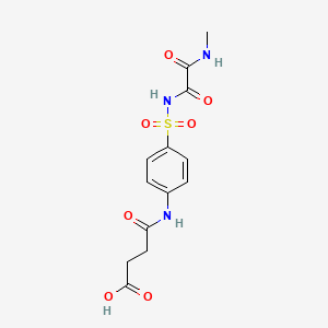molecular formula C13H15N3O7S B13770978 Butanoic acid, 4-((4-((((methylamino)oxacetyl)amino)sulfonyl)phenyl)amino)-4-oxo- CAS No. 85877-90-3
