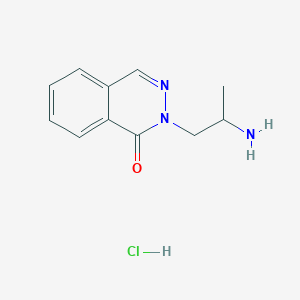 molecular formula C11H14ClN3O B1377098 2-(2-Aminopropyl)-1,2-dihydrophthalazin-1-one hydrochloride CAS No. 1423033-51-5