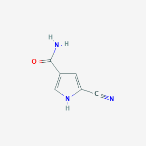 molecular formula C6H5N3O B1377100 5-cyano-1H-pyrrole-3-carboxamide CAS No. 1443980-87-7