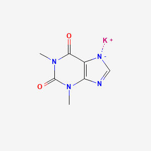 molecular formula C7H8KN4O2+ B13771001 3,7-Dihydro-1,3-dimethyl-1H-purine-2,6-dione, potassium salt CAS No. 57533-87-6