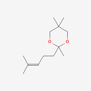 molecular formula C13H24O2 B13771010 2,5,5-Trimethyl-2-(4-methyl-3-pentenyl)-1,3-dioxane CAS No. 85030-15-5