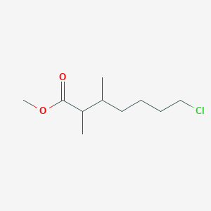 molecular formula C10H19ClO2 B13771018 7-Chloro-2,3-dimethyl-heptanoic acid methyl ester CAS No. 86971-64-4