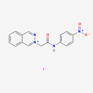 molecular formula C16H13IN4O3 B13771025 2-(2-((4-Nitrophenyl)amino)-2-oxoethyl)phthalazin-2-ium iodide CAS No. 522629-54-5
