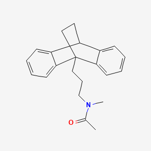 molecular formula C22H25NO B13771034 Acetamide, N-(3-(9,10-ethanoanthracen-9(10H)-yl)propyl)-N-methyl- CAS No. 78508-60-8