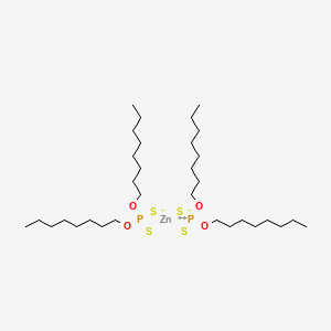 molecular formula C32H68O4P2S4Zn B13771047 Zinc, bis(O,O-dioctyl phosphorodithioato-kappaS,kappaS')-, (T-4)- CAS No. 7059-16-7